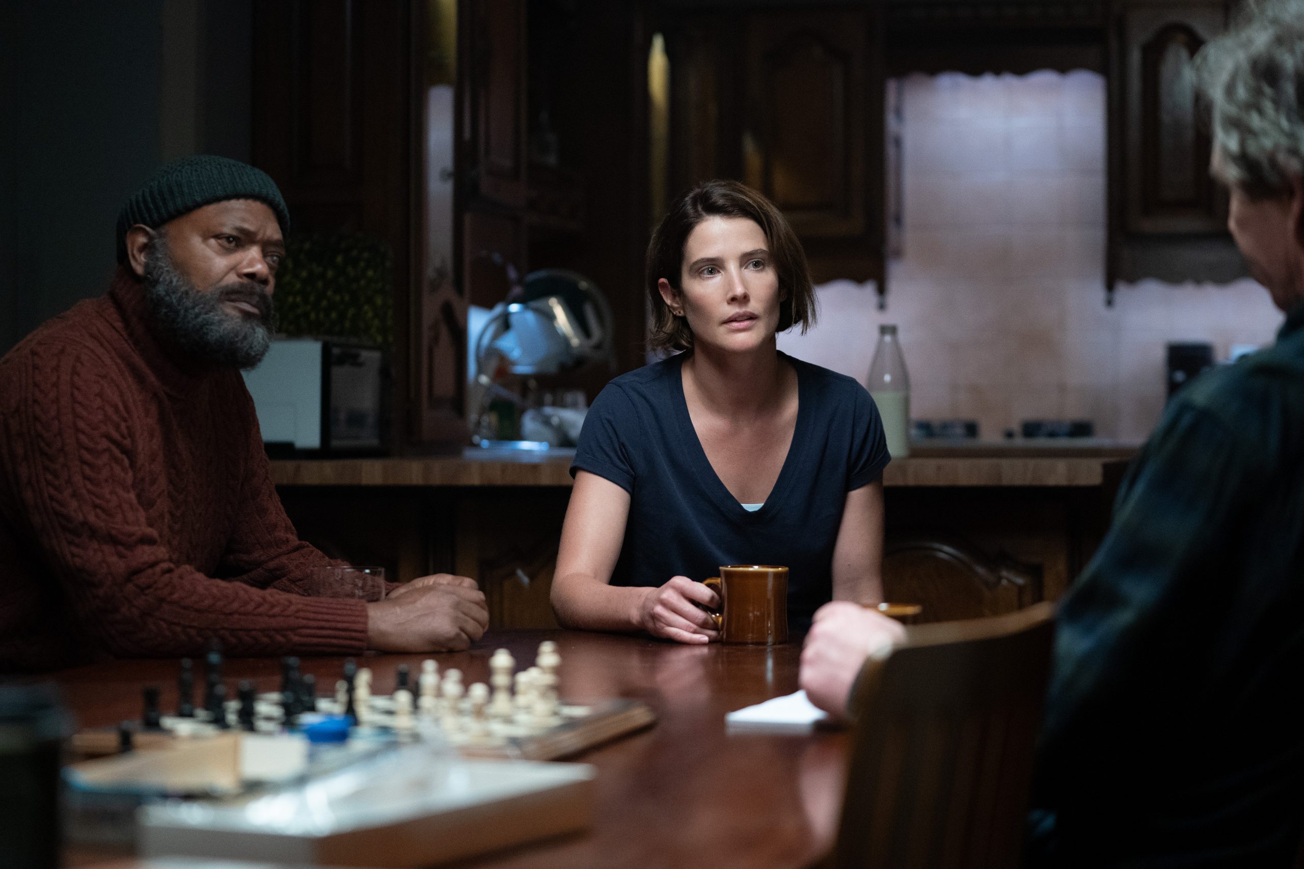 (L-R): Samuel L. Jackson as Nick Fury and Cobie Smulders as Maria Hill in Marvel Studios' SECRET INVASION, exclusively on Disney+. Photo by Gareth Gatrell. © 2023 MARVEL.